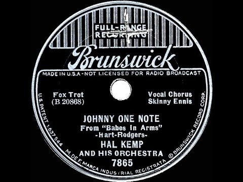 1937 Hal Kemp - Johnny One Note (Skinny Ennis, vocal)