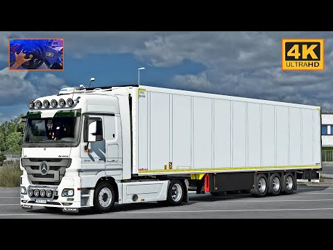 Mercedes Actros MP3 1848 | ETS2 Gameplay 4K + wheel cam | Salamanca - Huelva