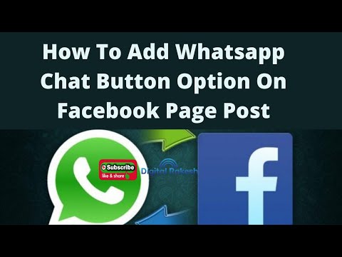 How to add whatsapp chat button option on facebook page post