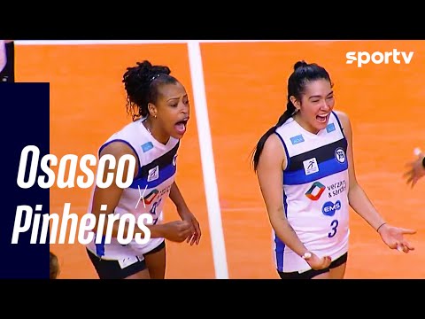 OSASCO 2 X 3 PINHEIROS | MELHORES MOMENTOS | CAMPEONATO PAULISTA DE VÔLEI FEMININO | sportv