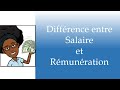 SALAIRE VS RÉMUNÉRATION
