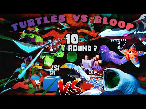 TITAN TURTLES VS BLOOP CHALLENGE! |  Shark Go VR