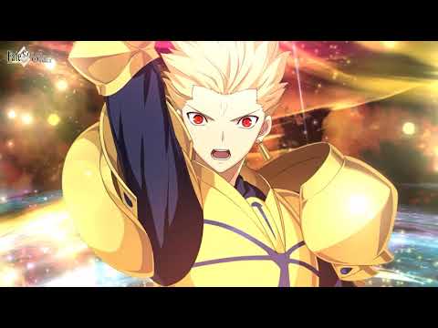 FGO Limited SSR Archer Gilgamesh Newest Update Noble Phantasm Animation Stage 1st First Ascension NP