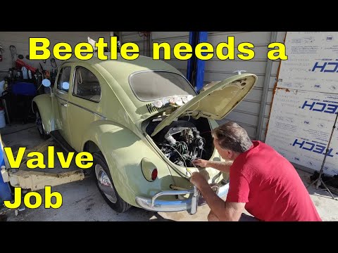36hp Air Cooled VW flat 4 valve job - Broken VW Beetle - lets fix it