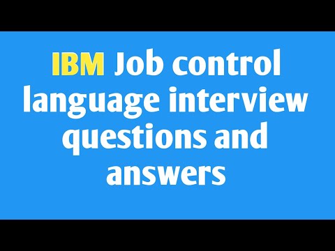 ( IBM - JCL ) IBM Job control language interview questions and answers
