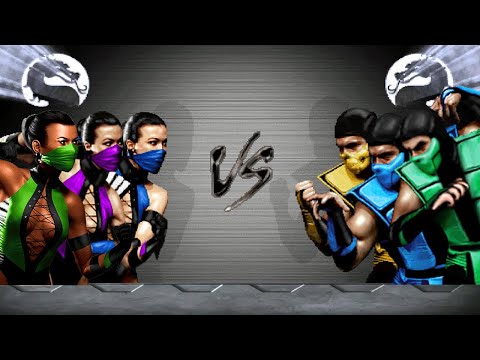 MORTAL KOMBAT TEAM BATTLE GAMEPLAY (MUGEN) - CPU Vs CPU