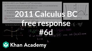 2011 Calculus BC Free Response #6d