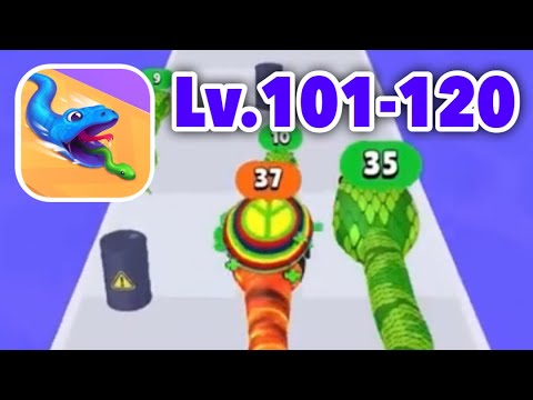 Snake Run Race level 101-120 Game play - YouTube