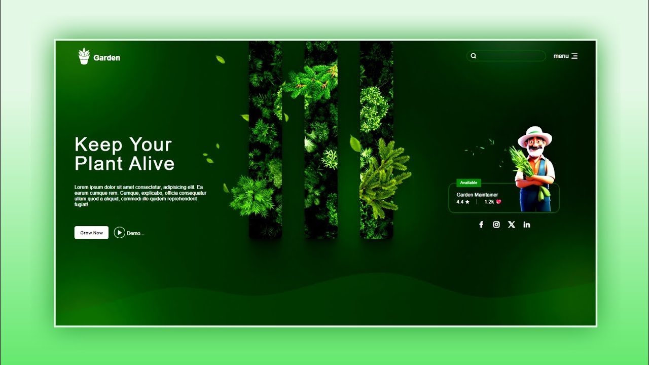 Animated Landing Page using GSAP | Homepage Design in HTML CSS | synomous