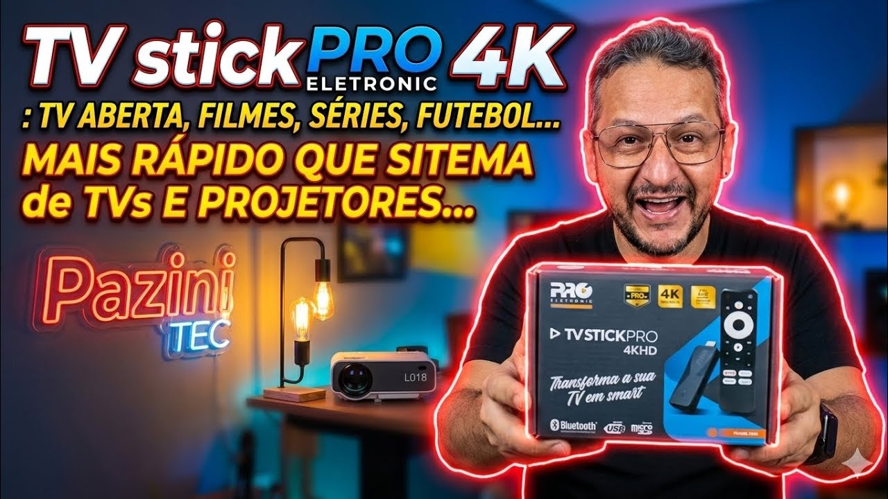 Miniatura da avaliação em vídeo de Smart Box 4K Proeletronic Android TV 2GB RAM 16GB