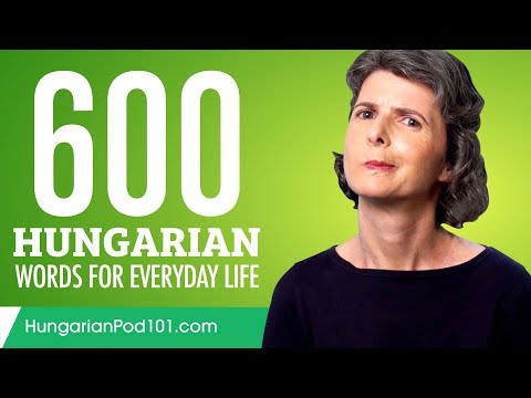 600 Hungarian Words for Everyday Life - Basic Vocabulary #30