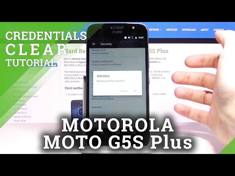 How to Clear Credentials on MOTOROLA Moto G5S Plus – Delete Certificates and Licenses