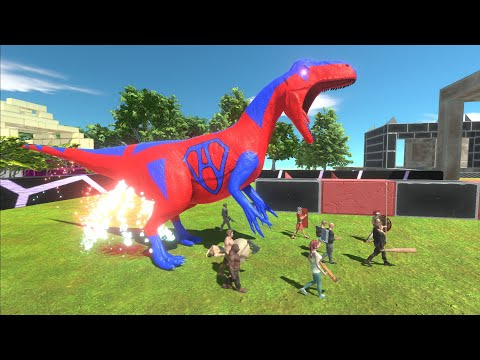 Escape From ALLOSAURUS SUPERHERO Death Run - Animal Revolt Battle Simulator
