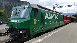 preview picture of video 'Switzerland: Rhaetian Railway at Filisur, 18Sep14'