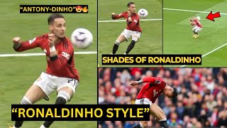 Footage goes VIRAL shows ANTONY Repeated RONALDINHO pass with his back vs Burnley | Man Utd News