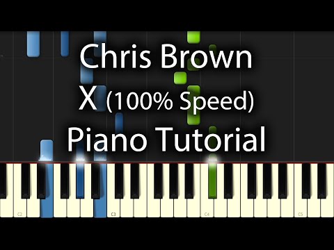 Chris Brown - X Tutorial (How To Play On Piano)