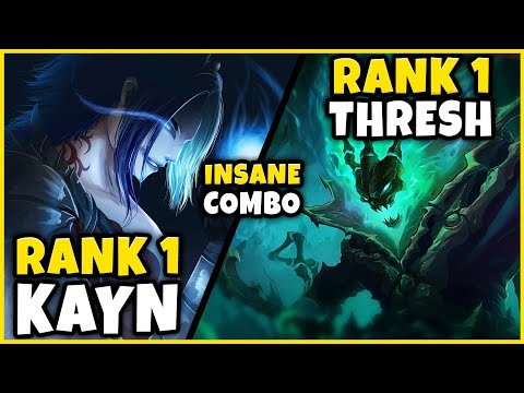 RANK 1 KAYN + RANK 1 THRESH = INSANE OUTPLAYS (IN CHALLENGER) - League of Legends