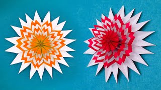 Paper snowflake design diy ❄ - EASY Paper 3D Snowflake