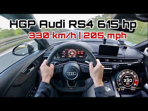 POV-Style: 330 km/h im HGP Audi RS4 (OPF Version) 615 PS | inkl. 100-200 km/h + Soundcheck🔥🔥🔥