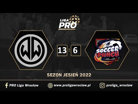 Skrót | Wolves Wrocław - Soccer Punch 13:6, Sezon Jesień 2022, PRO Liga Wrocław, 10.10.2022