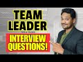 Team Leader Interview Questions And Answers For All Sectors
