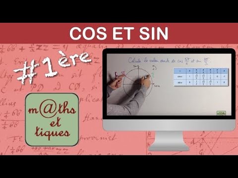 Lire en radians sur le cercle trigonométrique des valeurs de cos et sin - Première