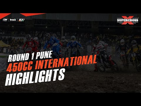 450cc INTERNATIONAL RACE HIGHLIGHTS | INDIAN SUPERCROSS RACING LEAGUE SEASON 2 | ROUND 1 | PUNE