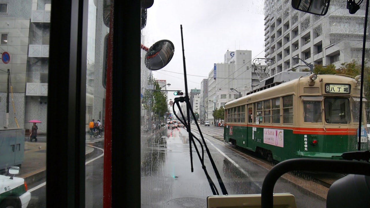 【前面展望】広島駅新幹線口～平和公園～現代美術館前～広島駅新幹線口【JRバス・めいぷるーぷオレンジルート】