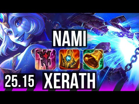 NAMI & Lucian vs XERATH & Aphelios (SUP) | KR Diamond | 25.15