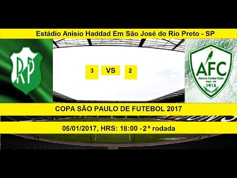 COPA SÃO PAULO DE FUTEBOL 2017 RIO PRETO-SP 3 X 2 ALECRIM-RN