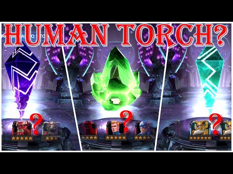 Crystal Opening: CAN WE GET HUMAN TORCH IN THIS OPENING?! [Marvel Contest of Champions]