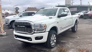 New Ram Limited 2500 Pearl White Cummins Diesel Heavy Duty Truck