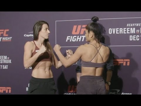 Marina Rodriguez vs. Cynthia Calvillo - Weigh-in Face-Off - (UFC on ESPN: Overeem vs. Rozenstruik)