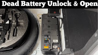 2017 - 2020 Genesis G80 - How To Unlock & Charge Dead Battery - Open & Jump Start Battery Location