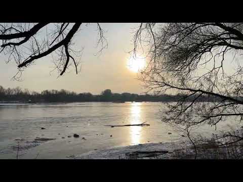 Lonely Winter Morning in Warsaw Poland | Vistula River Quiet Walk