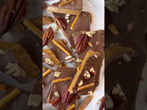 Can't Believe I Made This With 3 Ingredients! 😱 Toffee Chocolate Bars #SHORTS