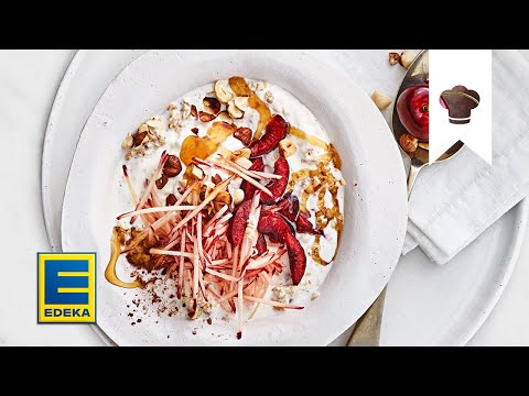 Bircher Müsli Rezept | Fruchtiges Frühstück mit Apfel, Honig und Kirschen | EDEKA