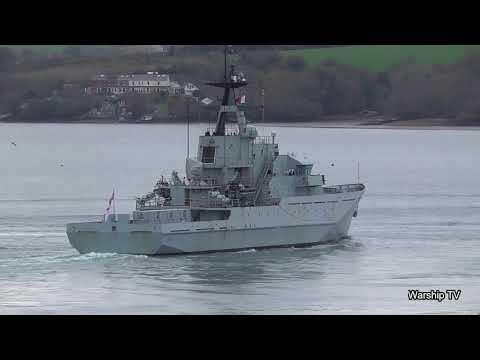 HMS SEVERN P282 ENTERS DEVONPORT NAVAL BASE AT MOUNT WISE - 1st December 2020