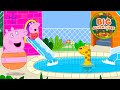 Peppa Pig S Water Park Adventure Peppa George Biggest Slide Ever Cartoon For Kids 20 Min