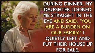 During Dinner, My Daughter Said, "You Are a Burden on Our Family", I  Put Their House Up for Sale...