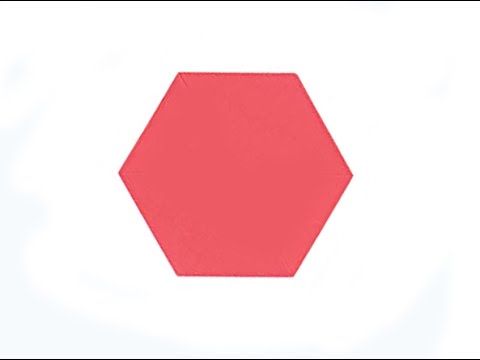 Easy way to make HEXAGON from a square paper. Origami Hexagon