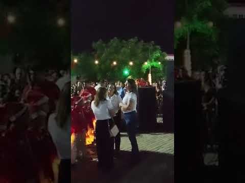 chegada do papai Noel na praça do santuário salgueiro Pernambuco