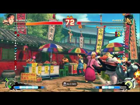 Kim1234 [Bison] vs su a ni 2525 [Ryu] SSF4 Japanese Online Ranked Matches - TRUE-HD