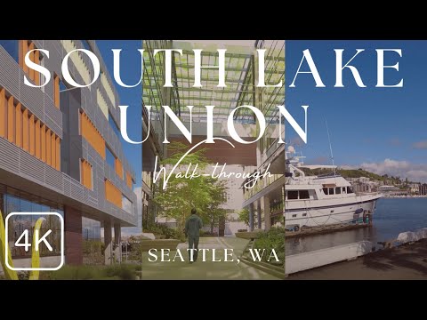 Walking Tour of South Lake Union in Downtown Seattle, WA USA, Amazon Campus, Google 2021