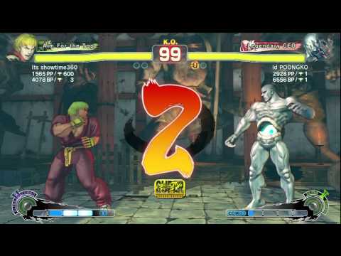 SSF4-AE: Its showtime360 [Ken] VS Poongko [Seth]