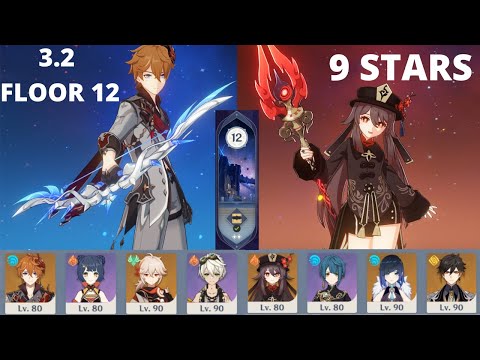 Childe International and Hu Tao Double Hydro || 3.2 Spiral Abyss Floor 12 || 9 Stars