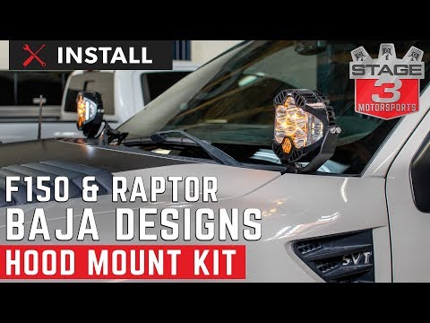 2009-2014 F150 & Raptor Baja Designs Hood Mount Kit Install