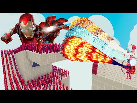 100x IRON MAN + 2x GIANT vs 3x EVERY GOD - Totally Accurate Battle Simulator TABS