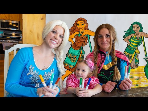 Frozen Elsa and Anna's Three Marker Challenge with Princess Butterfly!