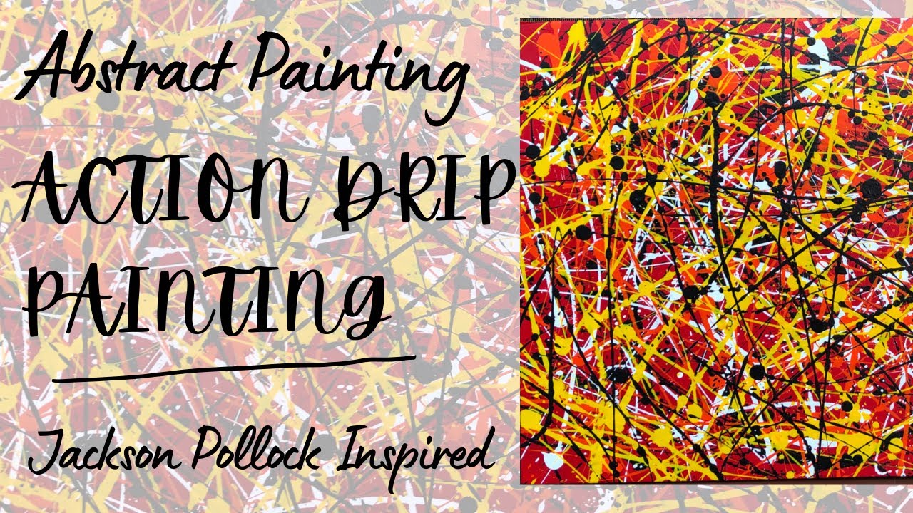 ACTION PAINTING | Jackson Pollock inspired | Drip Technique | Abstract Painting | Commissioned Work